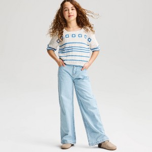 Jeans de tiro medio de pierna ancha para niñas - Cat & Jack™