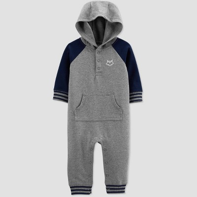 Image of Baby Boys' Raccoon Jumpsuit - Just One You® made by carter's Gray 3M