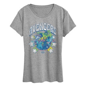 Women's - Marvel - Avengers Stars Short Sleeve Graphic T-Shirt - 1 of 4
