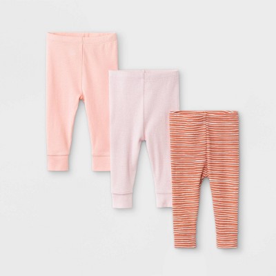 Baby Girls' 3pk Earth & Sky Pull-On Pants - Cloud Island™ Pink Newborn