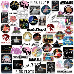 Pink Floyd 50ct Vinyl Large Deluxe Stickers Variety Pack - 1 of 4