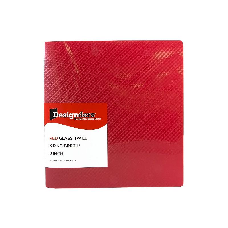 JAM Paper Plastic 2 Inch Binder Red 3 Ring Binder Sold Individually 820T2RD, 2 of 4