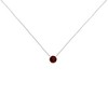 Haus of Brilliance Silver Bezel Set 3.5mm Created Gemstone Solitaire Pendant Necklace - 4 of 4