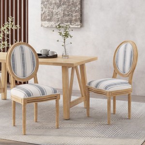 GDFStudio Newman French Country Upholstered Dining Chairs (Set of 2) - 1 of 4