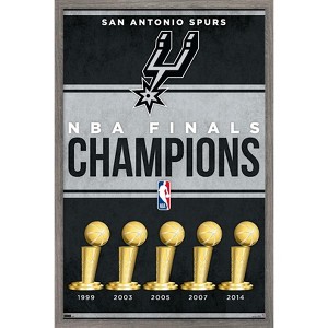Trends International NBA San Antonio Spurs - Champions 23 Framed Wall Poster Prints - 1 of 4