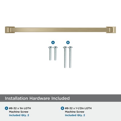 Golden Champagne 10-1/16" Modern Industrial Cabinet Pull