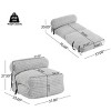 Faux Fur Folding Bean Bag Lounge Chair,Convertible Bean Bag Chair to Bed with Pillow,Bean Bag Chair for Living Room Small Spaces-Coolbibila - 4 of 4