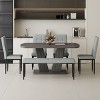 NicBex Dining Table Set for 6 Kitchen Table Modern Style Dining Table with Marbled Veneers Tabletop and V-shaped Table Legs - 3 of 4