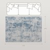 Area Rug Machine Washable Non-Slip Modern Abstract Carpet for Living Room, Bedroom and Dining Room, Blue - 4 of 4