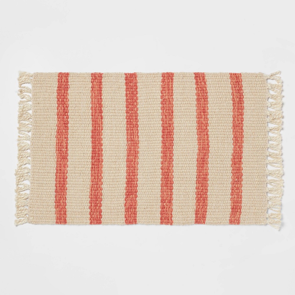 34" x 20" Jute Striped Kitchen Rug Pink - Threshold™