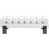Meridian Furniture,Akeela Linen Textured Fabric Bench - 3 of 4