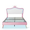 NicBex Twin/Full/Queen Upholstered Platform Bed Frame with LED Lights,Princess Bed Frame with Crown Headboard for Girls,Easy Assembly,Noise-Free - 4 of 4