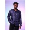 Cloudstyle Mens Floral Rose Print Long Sleeve Dress Shirt for Prom Wedding - 2 of 4
