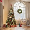 6.5 FT/7.5 FT Prelit Christmas Tree, Pencil Christmas Tree with 300 Warm White Lights-8 Modes Automatic Hinged Expansion Forest Green - 2 of 4