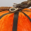Melrose 12.5" Orange Autumn Fabric Pumpkin with Bamboo Ribs Tabletop Decoration - 2 of 3
