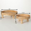 5.5"H Sullivans Round Wooden Pedestal Risers Set of 2, Natural - 4 of 4