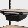 Undershelf Rail Storage Kit - Brightroom™: Steel Shelf Dividers, Black Utility Shelf Parts, 8-Piece Set - 3 of 3