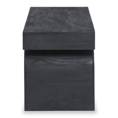 Holgrove Black Solid Wood Contemporary Accent Bench