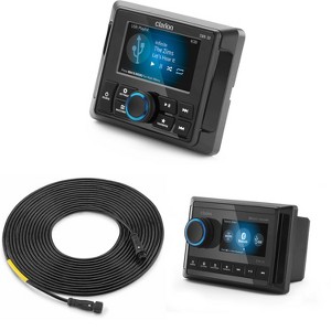 Clarion CMM-30 Marine Source Unit with Color LCD Display & CMR-30 Wired Marine Remote with 2.4" LCD Display & 25' cable - 1 of 4