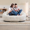 LOVMOR Modern Bean Bag Sofa with 2 Pillows, Oversized Chenille Bean Bag Lazy Sofa, High Back Floor Sofa Lounge Chair, for Gaming Reading Relaxing - image 3 of 4