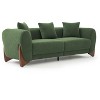 Modern Boucle Fabric Sofa Set - 1 Sofa and 2 chairs with Sleek Wooden Legs for Living Room or Home Office - Morden Fort - 2 of 4