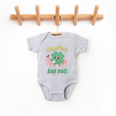 The Juniper Shop Shamrock And Roll Baby Bodysuit