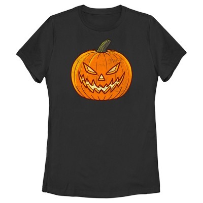 Women's Lost Gods Halloween Evil Jack-o'-lantern T-shirt : Target