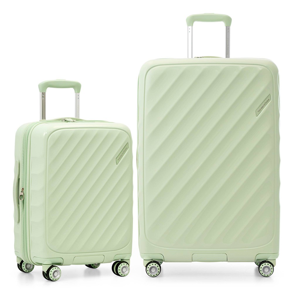 Photos - Travel Accessory Traveler's Choice Elm 2pc Hardside Expandable Spinner Luggage Set - Mint Green