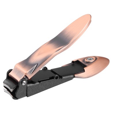 Unique Bargains Stainless Steel Nail Clippers Portable Nail Cutter Trimmer for Nail Care 1Pc