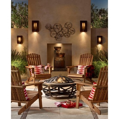 Bronze Slate 16" Modern Outdoor Wall Light Fixture