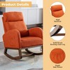 NicBex Linen Fabric Glider Rocking Chair,Upholstered Nursery Rocking Chairs with High Backrest,Modern Rocking Chair,Nursing Chair for Bedroom - 4 of 4