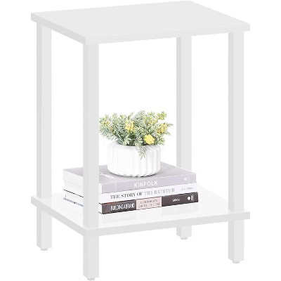 Table, Set of 2, Side Table, Nightstand, 2-Tier Storage Shelf, Sofa Table for Small Space, Living Room, Bed Room