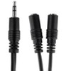 Monoprice Audio/Stereo Splitter Cable - 0.5 Feet - Black | 3.5mm Stereo Plug/Two 3.5mm Stereo Jack - 3 of 3