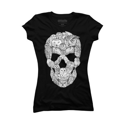 Philadelphia Eagles Hand Skull Gray and White T-Shirt - Owl Fashion Shop