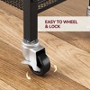 Kitchen Cart,4 Tier Slim Rolling Storage Cart  with Wheels,Mobile Skinny Shelf for Small Spaces-Brown - 3 of 3