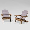 Malibu 2pk Acacia Wood Adirondack Chairs - Natural/Gray - Christopher Knight Home - 2 of 4
