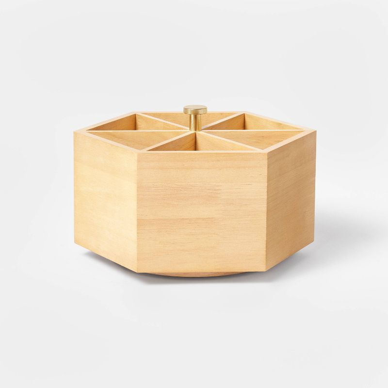 Wooden Spinning Pencil Caddy Naturals - Threshold&#8482;, 1 of 5