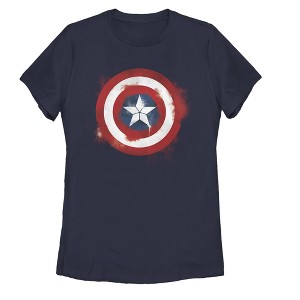 Women's Marvel Avengers: Endgame Cap Smudged Shield T-Shirt - 1 of 4