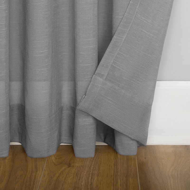 Bethany Slub Textured Linen Blend Sheer Tie Top Curtain Panel - No. 918, 6 of 10