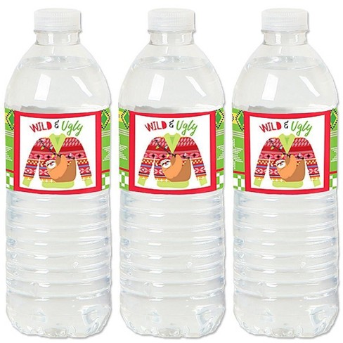 Assorted Christmas Themed Water Bottle Label Template