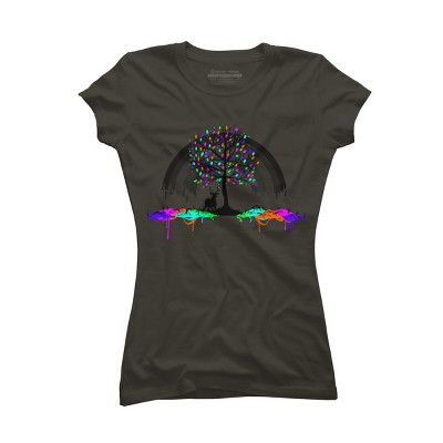 Junior's Design By Humans Melting Colors Parasite By Tobiasfonseca T-Shirt