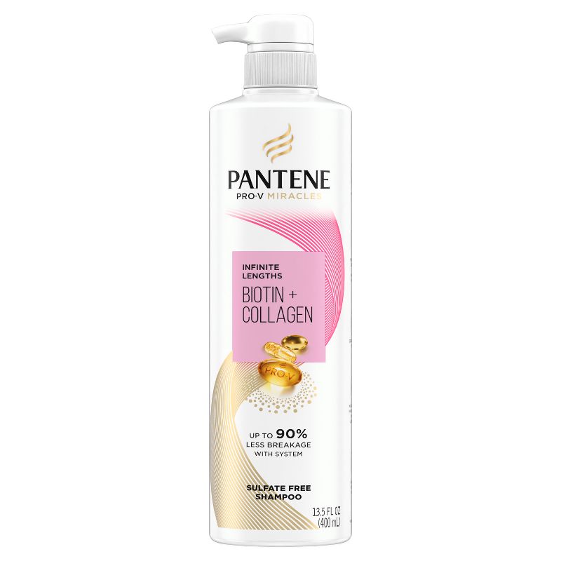 Pantene Pro-V Miracles Infinite Lengths Biotin + Collagen Shampoo Sulfate Free - 13.5 fl oz, 1 of 14