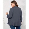 Clearlove Womens Plus Size 3/4 Sleeves Cardigan Lightweight Open Front Draped Ruffles Shawls Wraps Shrugs - 2 of 4