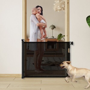 LAOTIES Retractable Baby Gate,Extra Wide Mesh Dog And Child Safety Gate,Child Safety Gate for Indoor And Outdoor Use - 1 of 4