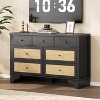 47.3" 7 Drawer Dresser with Natural Rattan Drawers, Wood Chest with Sturdy Base, Bedroom Storage Organizer for Living Room & Entryway - 2 of 4
