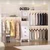 Aheaplus 120'' Adjustable Closet Organizer, Large Closet System with Storage Drawers and Hanging Rods - 4 of 4