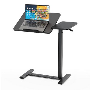 Lyngins Adjustable Tilting Overbed Desk, Height-Adjustable Computer Desk with 360° Swivel Wheels, Stable Office Desk, Mobile Rolling Laptop Desk - 1 of 4