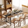 HOMCOM Industrial Dining Table for 8 People, 70.9" Long Rectangular Kitchen Table with Large Tabletop and Steel Legs for Dining Room, Rustic Brown - 3 of 4