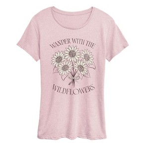 Women's - Instant Message - Wander Wildflowers Short Sleeve Graphic T-Shirt - 1 of 4