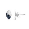 Haus of Brilliance 925 Sterling Silver 1/6 Cttw Blue Diamond Pear Shape Stud Earrings - 3 of 4